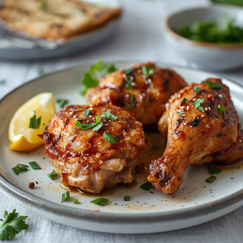 Smoky Grilled Bone In BBQ Chicken Thighs for Summer BBQ Smoky Grilled Bone In BBQ Chicken Thighs for Summer BBQ