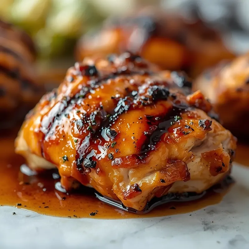 Smoky Grilled Bone In BBQ Chicken Thighs for Summer BBQ Smoky Grilled Bone In BBQ Chicken Thighs for Summer BBQ