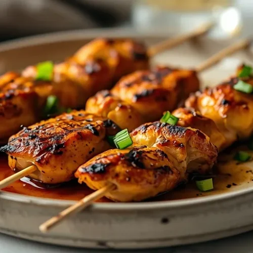 grilled chicken skewers marinade dinner recipe