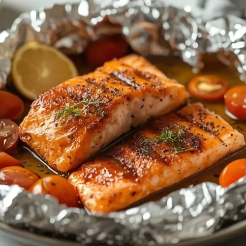 grilled salmon foil packets bbq recipe