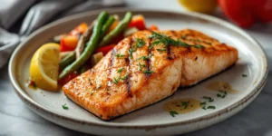 Healthy Grilled Salmon with Vegetables for Clean Eating