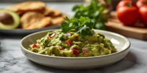 Healthy Guacamole with Fresh Ingredients and No Additives