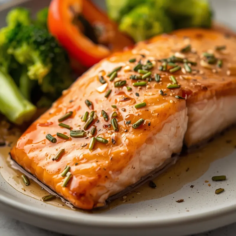 Healthy Honey Garlic Salmon with Vegetables
