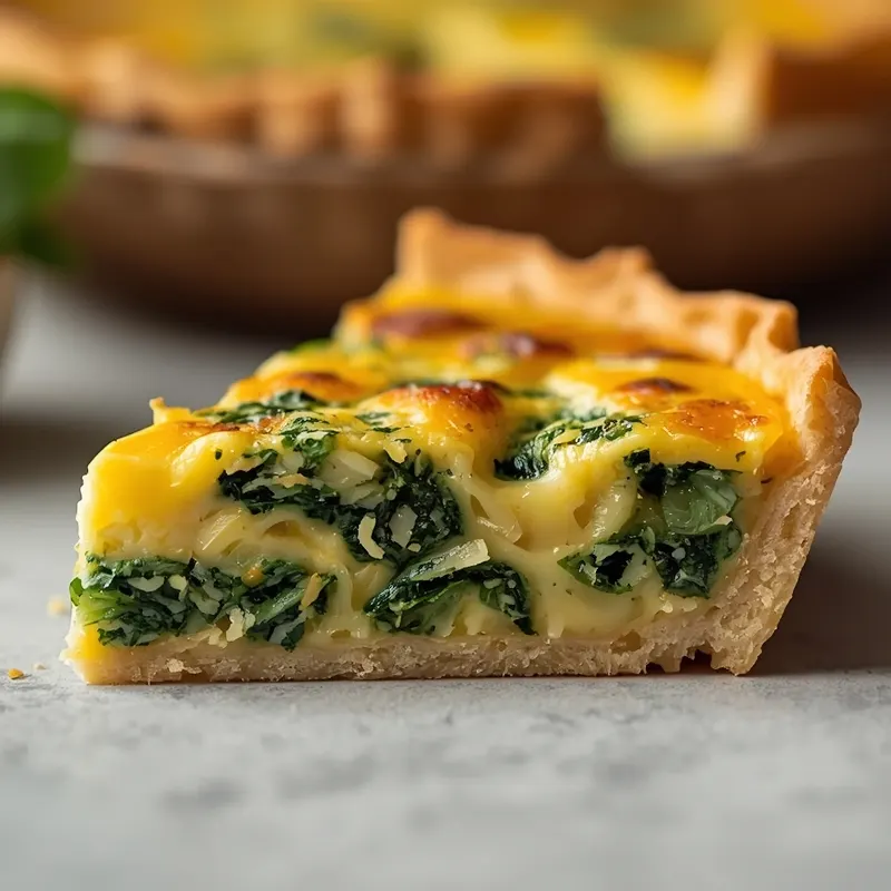 Healthy Crustless Spinach Quiche with Broccoli and Cheese