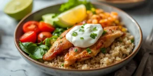 High Protein Chicken Gyro Bowl for Clean Eating