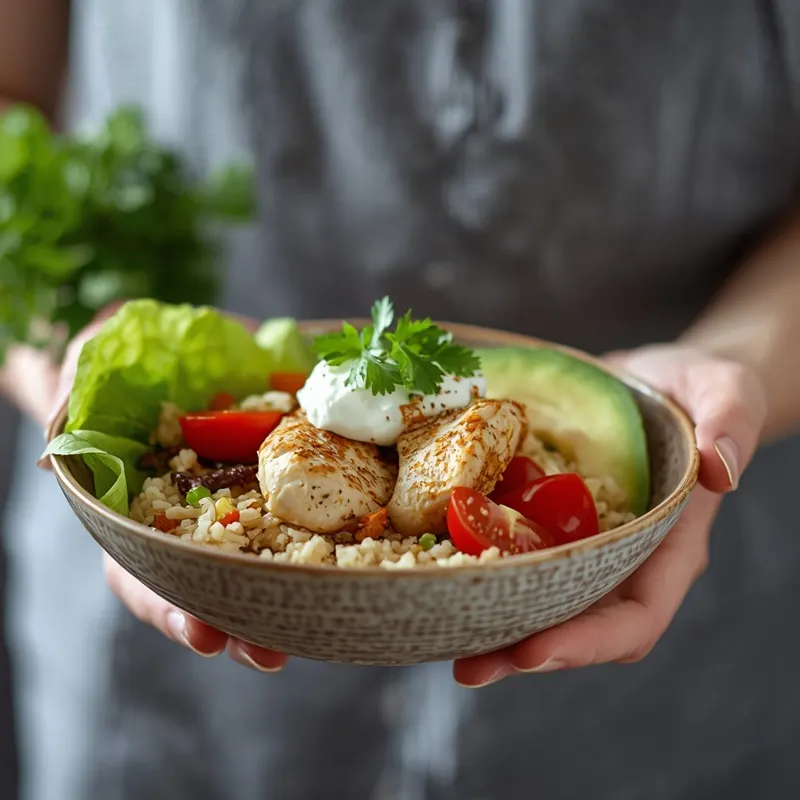 High Protein Chicken Gyro Bowl for Clean Eating