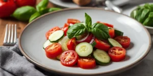 Light Italian Cucumber Tomato Salad for Healthy Meals