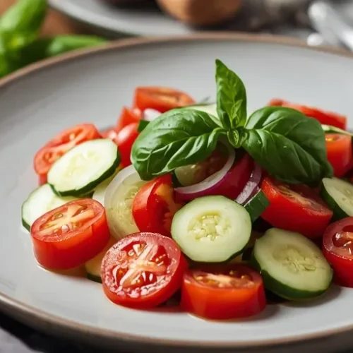 italian cucumber tomato salad healthy recipe