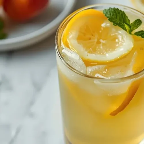 peach lemonade with honey quick recipe
