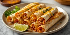 Rotisserie Chicken Taquitos with Creamy Filling