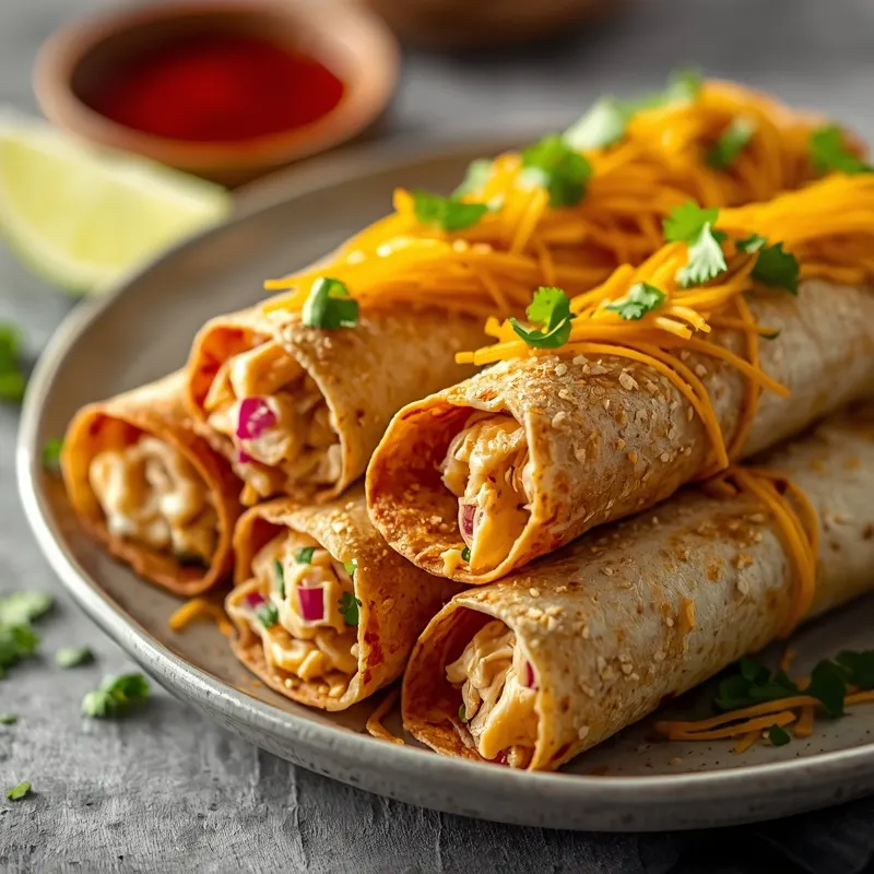Rotisserie Chicken Taquitos with Creamy Filling Rotisserie Chicken Taquitos with Creamy Filling