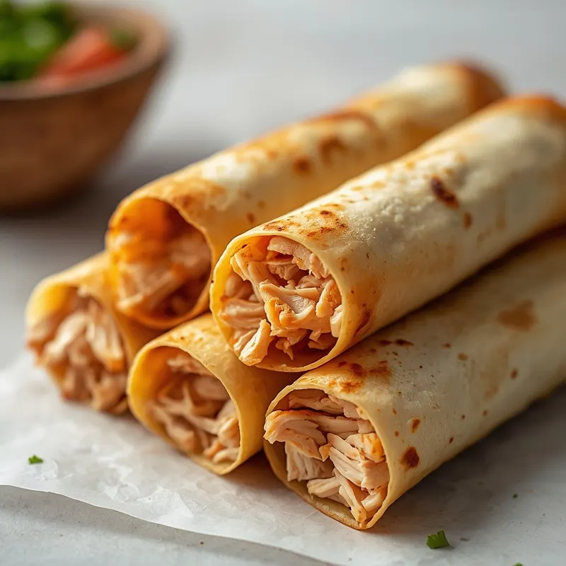 Rotisserie Chicken Taquitos with Creamy Filling Rotisserie Chicken Taquitos with Creamy Filling