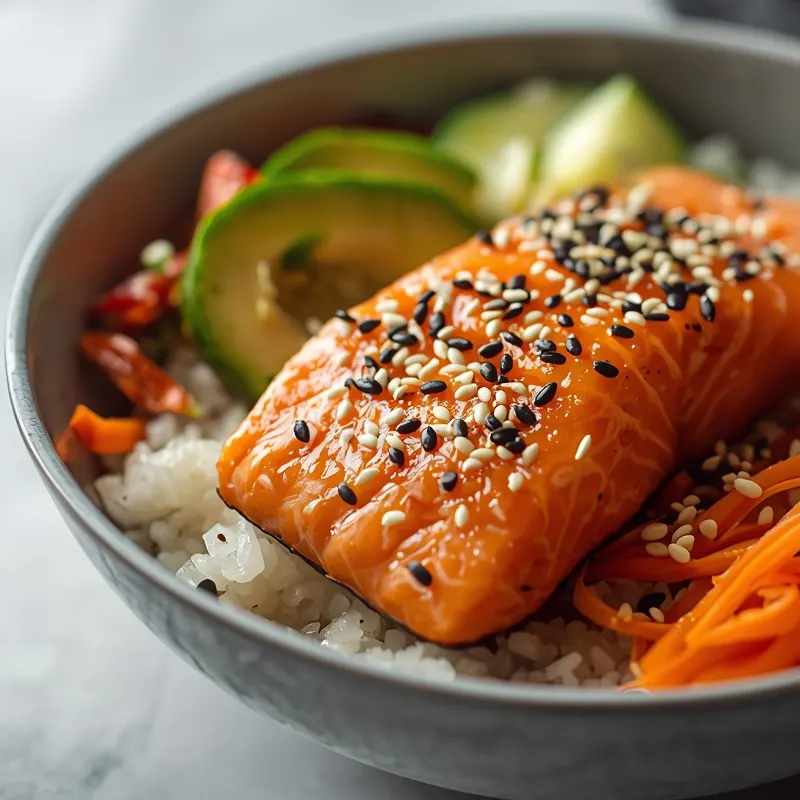 Creamy Salmon Salad Rice Bowl for Healthy Lunch Prep Creamy Salmon Salad Rice Bowl for Healthy Lunch Prep