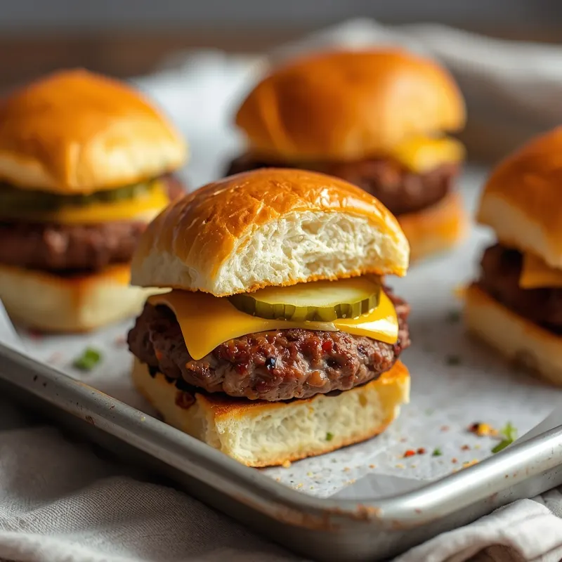 Crispy Sheet Pan Cheeseburger Sliders for Quick Meals Crispy Sheet Pan Cheeseburger Sliders for Quick Meals