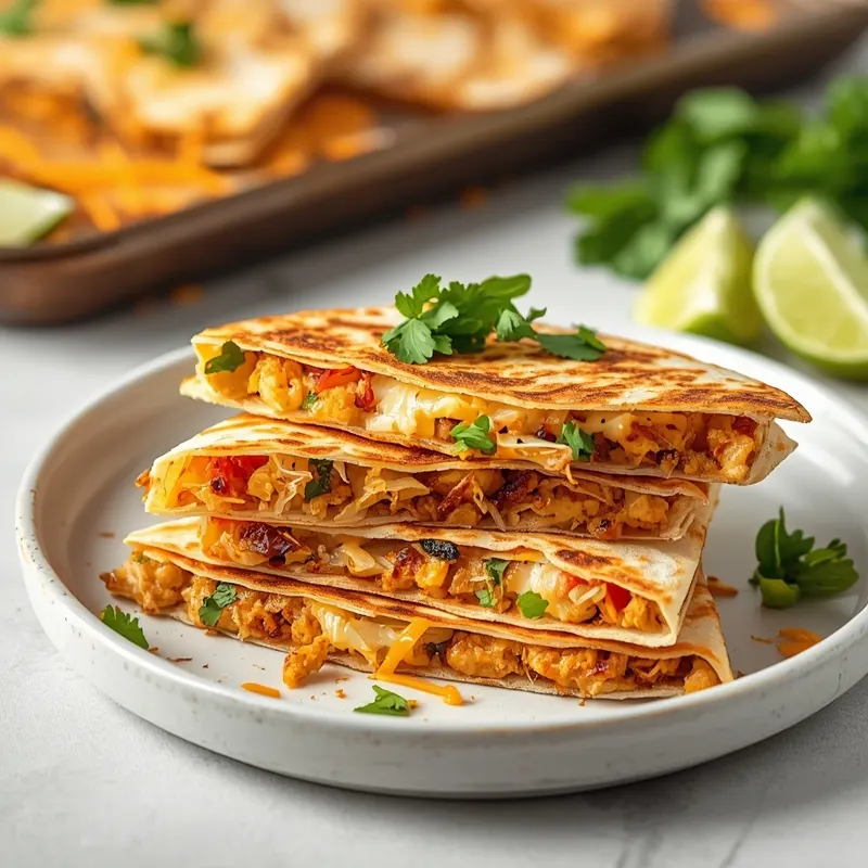 Crispy Sheet Pan Chicken Quesadillas for Meal Prep