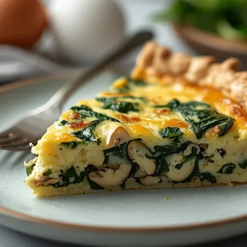 spinach mushroom quiche recipe