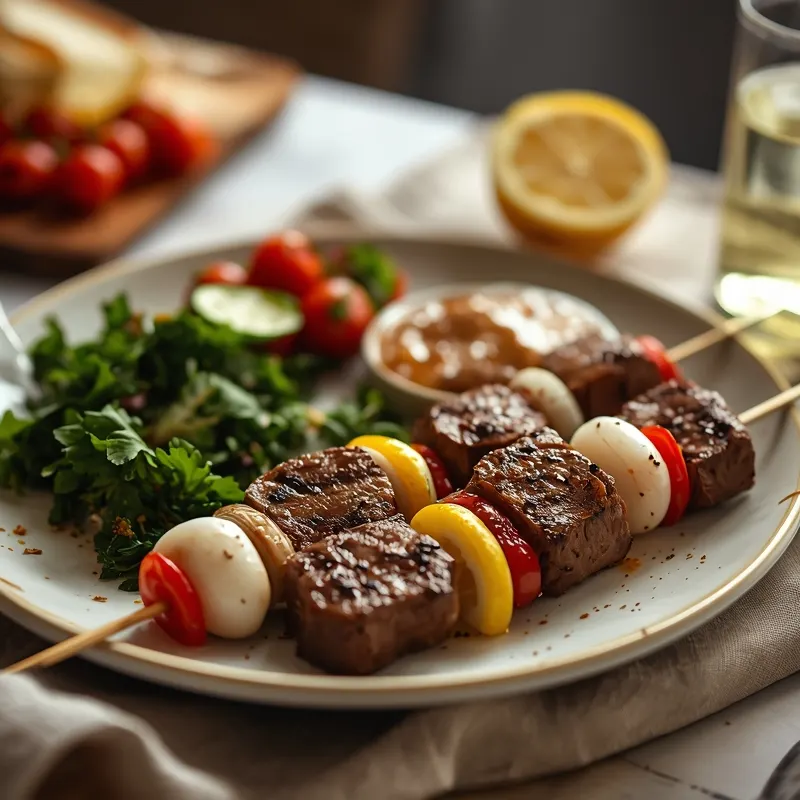 Shish Steak Kabobs with Classic Marinade on the Grill