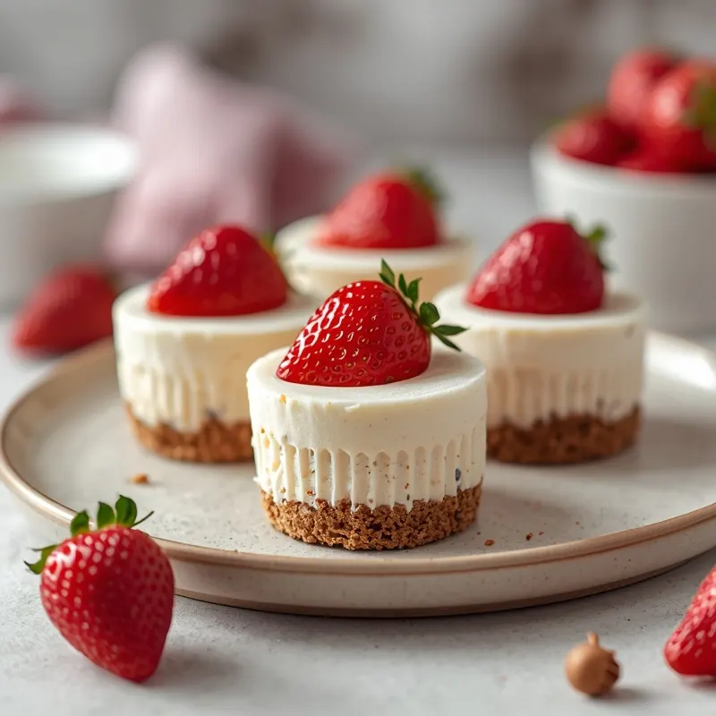 Creamy Strawberry Cheesecake Cups for Party Dessert Shooters