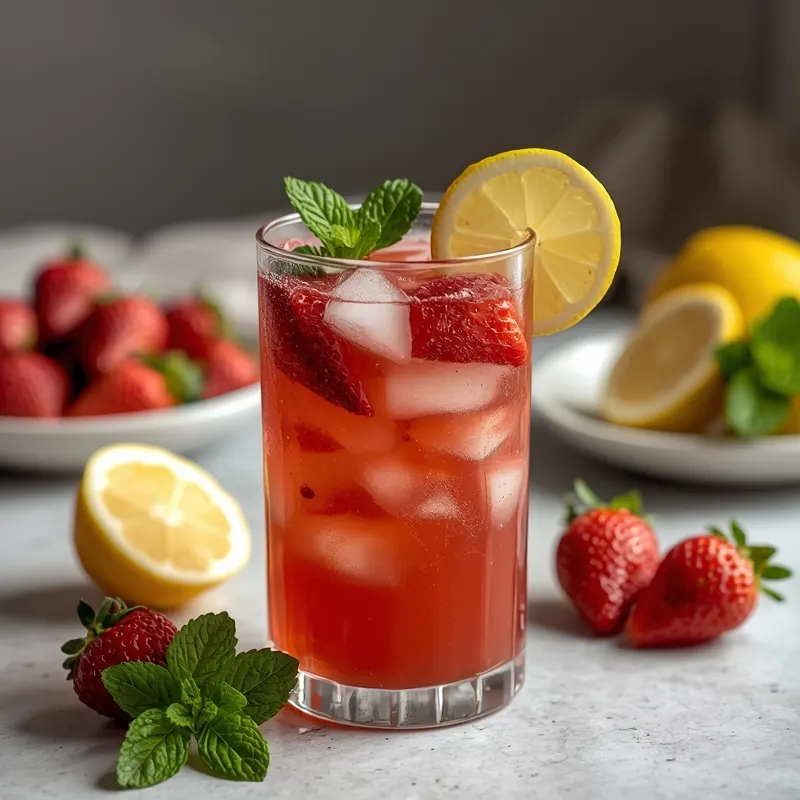 Fresh Strawberry Lemonade with Real Strawberries and Lemon Juice Fresh Strawberry Lemonade with Real Strawberries and Lemon Juice