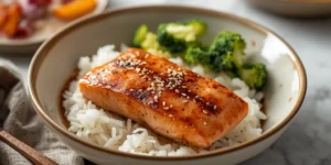 Juicy Teriyaki Salmon Rice Bowl for Dinner Nights