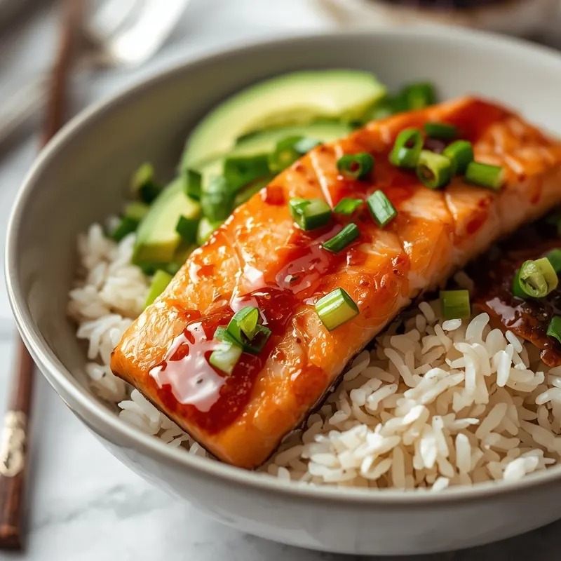Juicy Teriyaki Salmon Rice Bowl for Dinner Nights