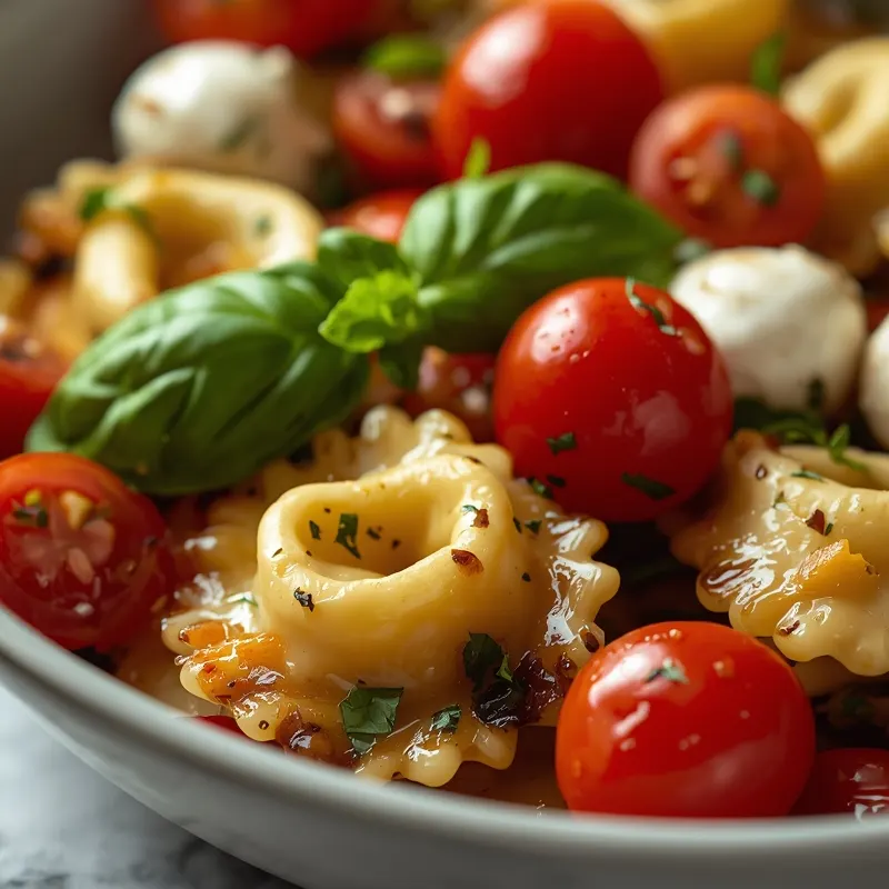 Tortellini Caprese Pasta Salad with Mozzarella and Basil Tortellini Caprese Pasta Salad with Mozzarella and Basil