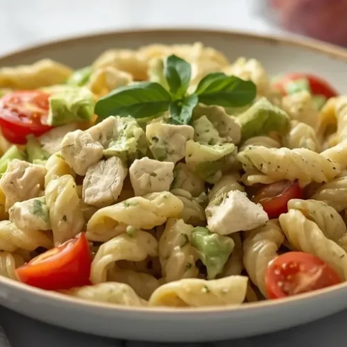 avocado chicken pasta salad recipe