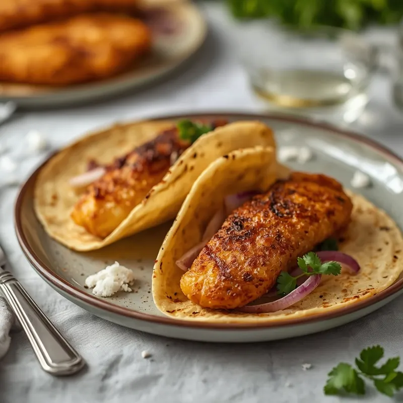 Crunchy Grilled Fish Tacos with Battered Fish Flavor Crunchy Grilled Fish Tacos with Battered Fish Flavor