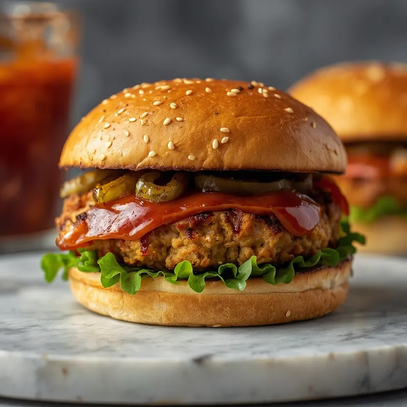 Smoky BBQ Chicken Burgers for Summer Parties Smoky BBQ Chicken Burgers for Summer Parties
