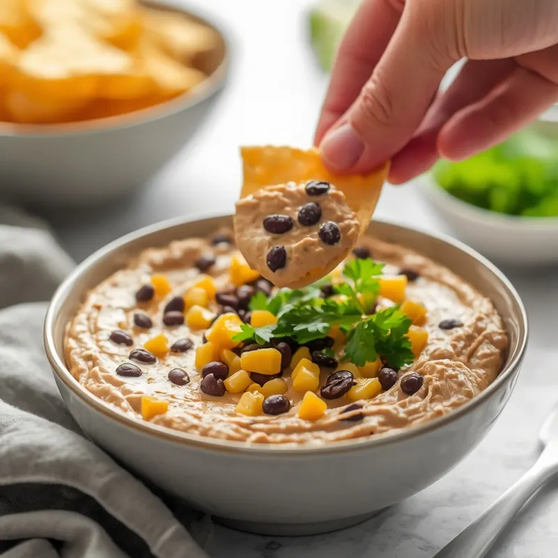 Creamy Black Bean Corn Dip for Party Snack Tables Creamy Black Bean Corn Dip for Party Snack Tables