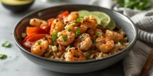 Healthy Blackened Shrimp Taco Bowls for Meal Prep Lunches