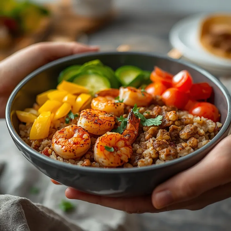 Healthy Blackened Shrimp Taco Bowls for Meal Prep Lunches Healthy Blackened Shrimp Taco Bowls for Meal Prep Lunches