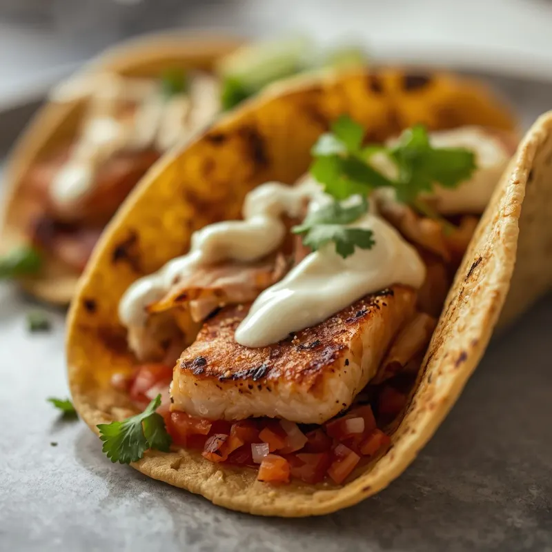 Fresh Blackstone Fish Tacos with Crunchy Toppings Fresh Blackstone Fish Tacos with Crunchy Toppings