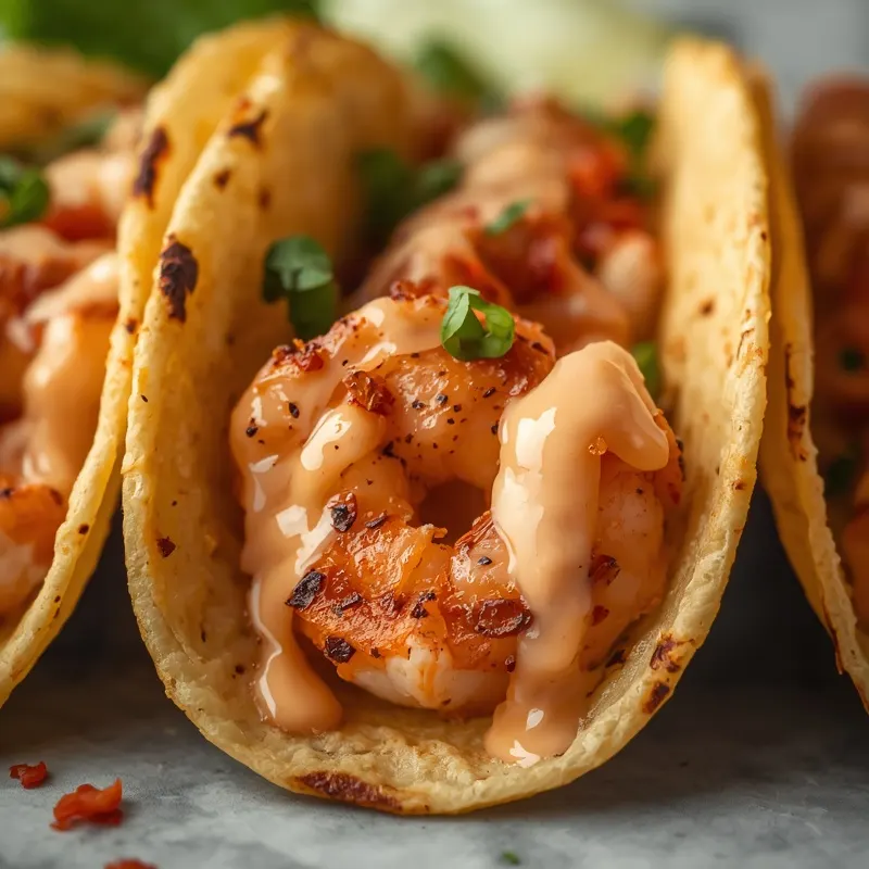 Creamy Boom Boom Blackened Shrimp Tacos for Party Nights
