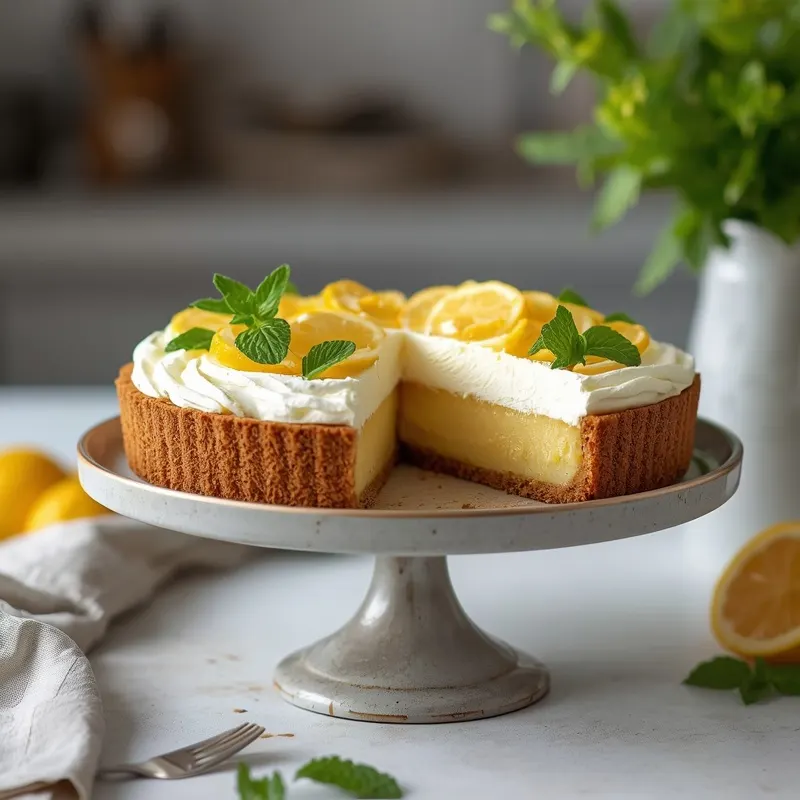 Quick Lemon Icebox Pie with Canned Pie Filling