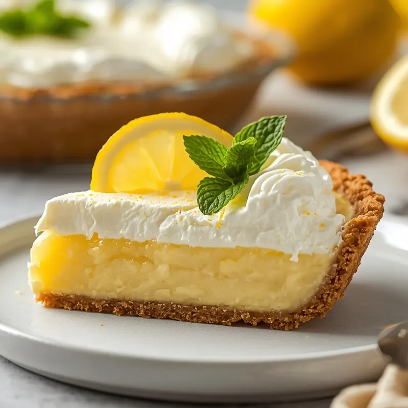 Quick Lemon Icebox Pie with Canned Pie Filling