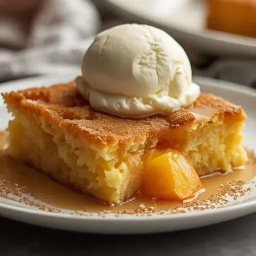 canned peach dump cake recipe