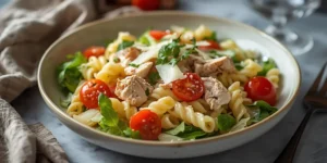 Fresh Chicken Caesar Pasta Salad Jars for Work Lunches