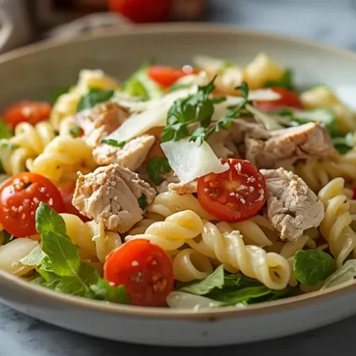chicken caesar pasta salad for work lunches recipe