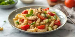 Healthy Chicken Pasta Salad Lunch