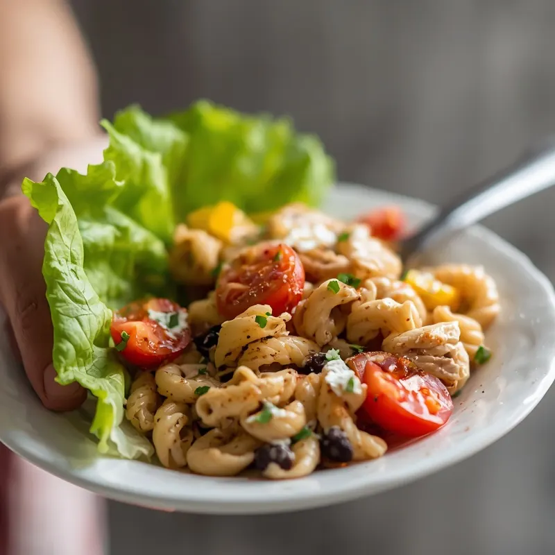 Creamy Chicken Pasta Taco Salad for Quick Lunches