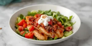Loaded Chicken Taco Salad Bowls for Meal Prep Lunches