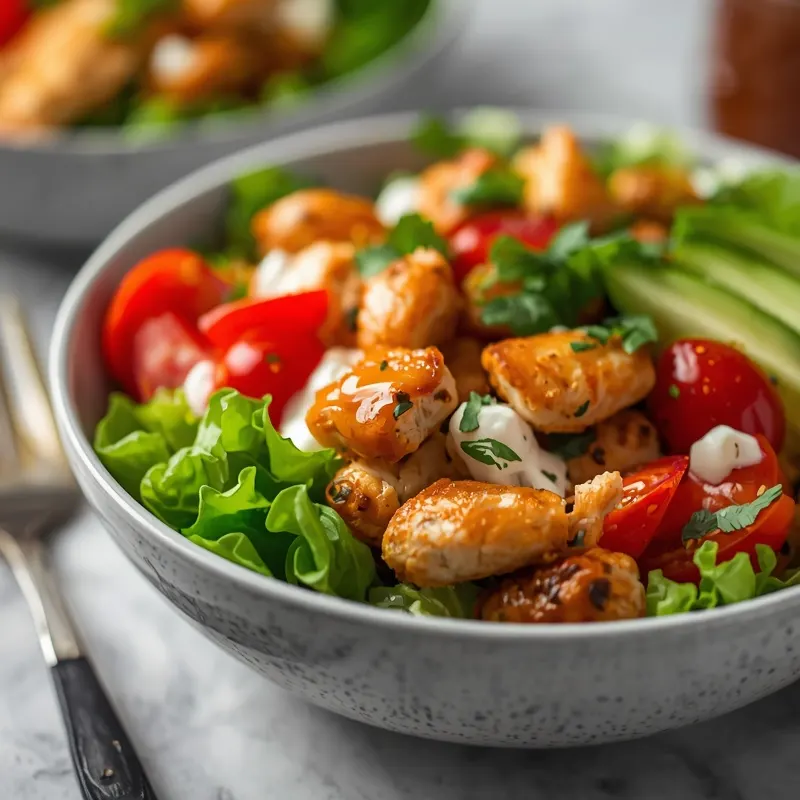 Loaded Chicken Taco Salad Bowls for Meal Prep Lunches Loaded Chicken Taco Salad Bowls for Meal Prep Lunches