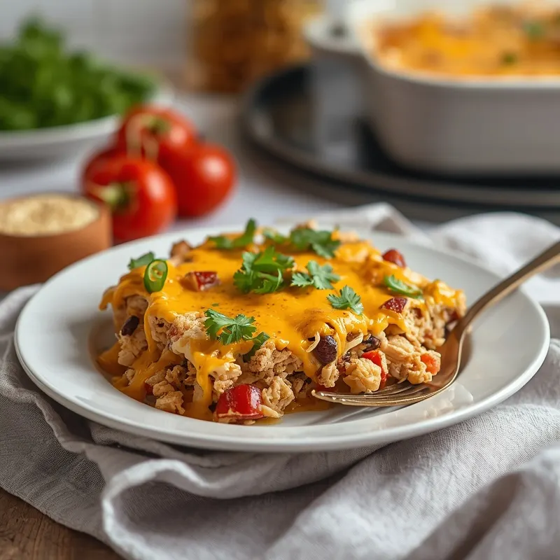 Cheesy Chicken Taco Salad Casserole for Family Nights