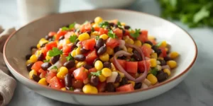 Chilled Black Bean Corn Salsa Salad for Potlucks