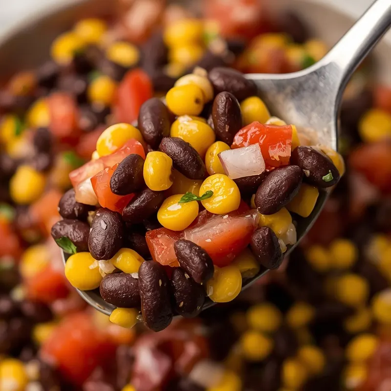 Chilled Black Bean Corn Salsa Salad for Potlucks