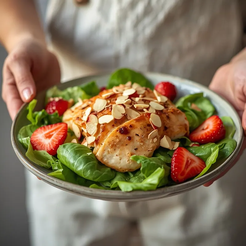 Chilled Strawberry Chicken Salad for Easy Lunches