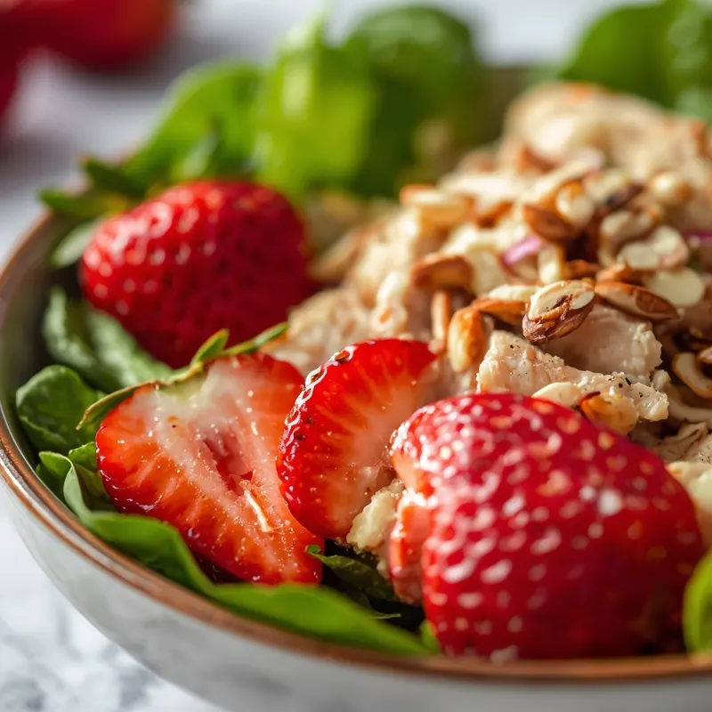 Chilled Strawberry Chicken Salad for Easy Lunches