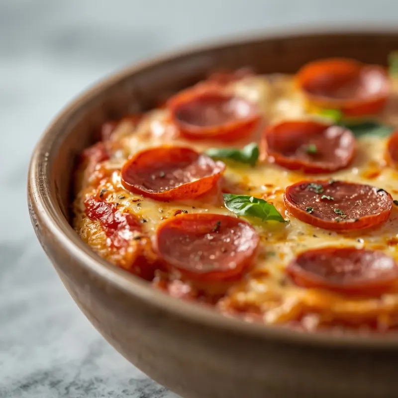Cheesy Cottage Cheese Pizza Bowl