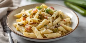 Crunchy Dill Pickle Pasta Salad with Creamy Dressing